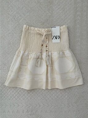 NWT Zara Linen Blend Short Skirt